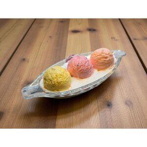 New 3 Ice Cream Sundae Scoops Parlor Sprinkle Dessert Sweat Treat Food Candle